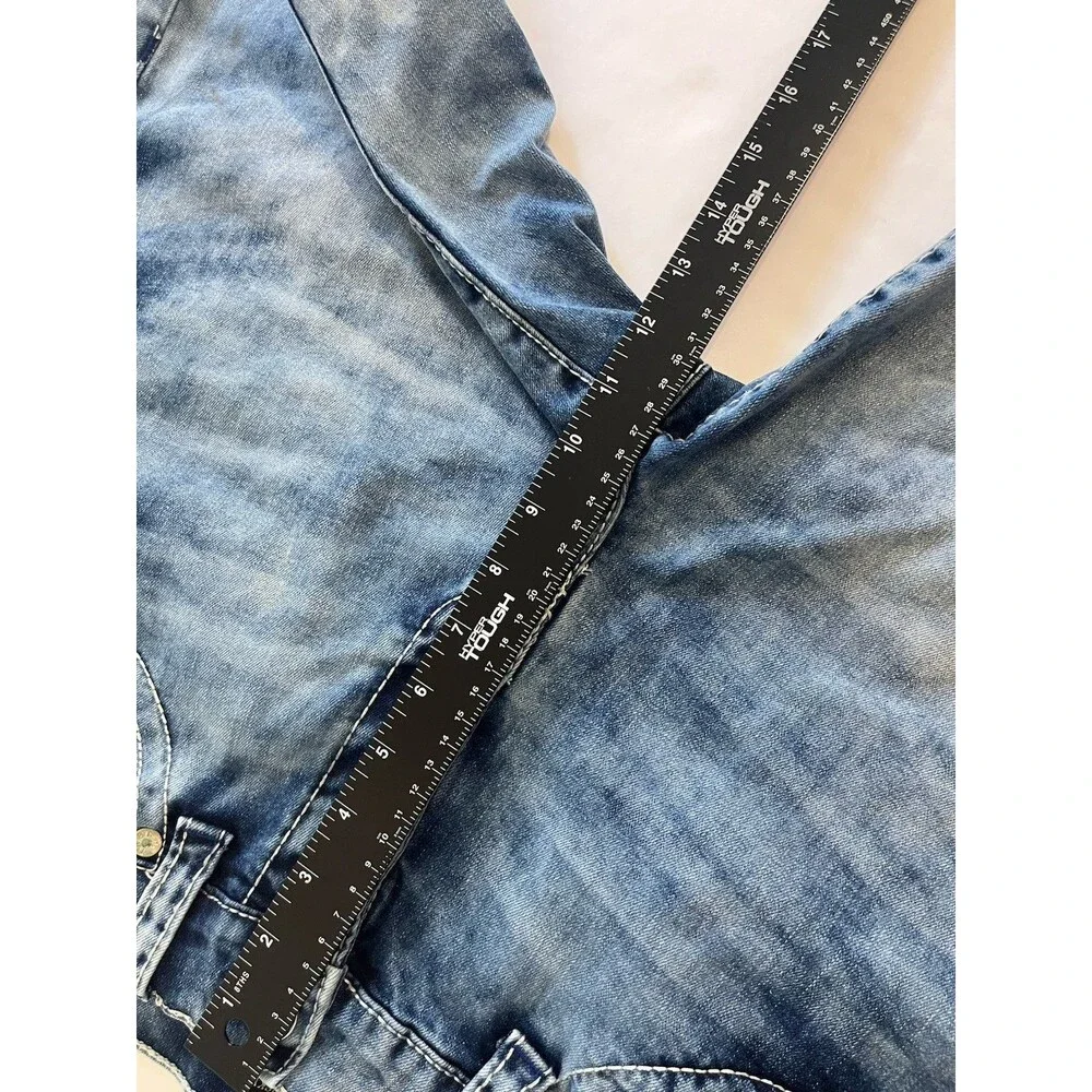 Men's Blue Washed Denim Shorts